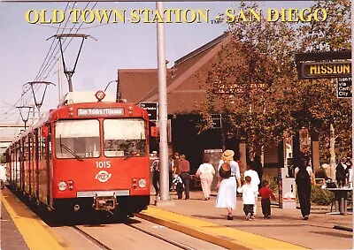 San Diego California - Metro Transit Old Town Station - Postcard FREE SHIPPING • $4.75