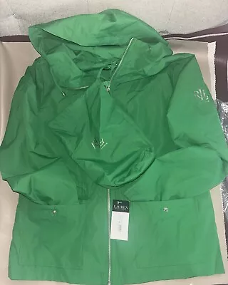 Lauren Ralph Lauren~Women's Green Zippered Hooded Anorak Raincoat~GREEN~Size SP • $256.88