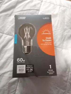 Feit A19 E26 (Medium) LED Dusk To Dawn Bulb Daylight 60 Watt 1 Pk Fast Shipping  • $4