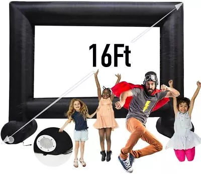 Sewinfla 16FT Inflatable Movie Screen Outdoor With 100W Built-in Fan / Open Box • $79.99