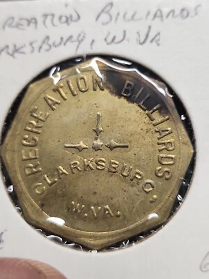$15.89 • Buy Token Recreation Billards Clarksbury W .va 50 Cent Rt74