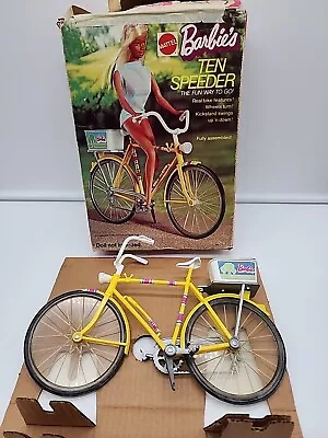 1973 Barbie's TEN SPEEDER  Bicycle With Basket Vintage Original BOX Insert #7777 • $37.95