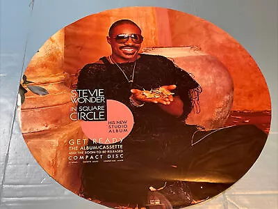 S5 Rare STEVIE WONDER IN SQUARE CIRCLE 1985 TAMLA RECORDS PROMO POSTER TWO SIDED • $39.99