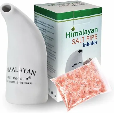 Salt Inhaler Himalayan Health Salt Pipe Natural Respiratory 200 Gram Salt • £11.99