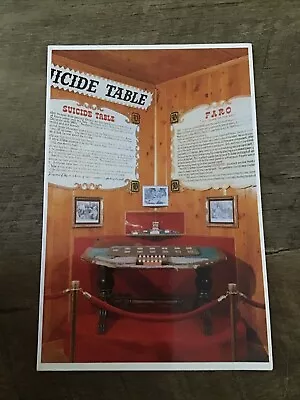 Vtg The Delta Saloon Suicide Table Virginia City Nevada 1987 Unposted Postcard • $6.45