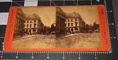 1870s Custom House & POST OFFICE Philadelphia PA Antique PHOTO Stereoview • $24.95