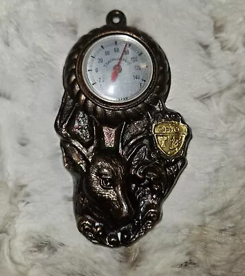 Vintage Antique Brass Copper Dear Thermometer Japan Ohio • $28