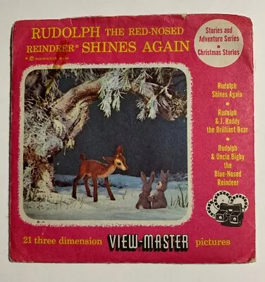 View-Master RUDOLPH The Red Nosed Reindeer Shines Again FT262728 + Booklet #1 • $12.75