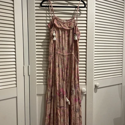 $59 • Buy Spell And The Gypsy XXL Pink Floral Tiered Maxi Dress