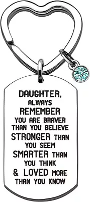 Silver Coloured  Key Ring For Daughter. Always Remember You Are Braver Stronger • £3.99