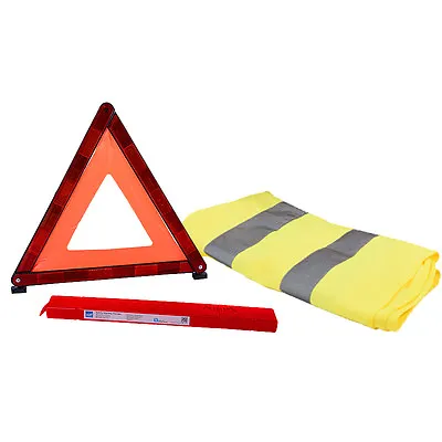 £8.99 • Buy Warning Triangle Hi Vis Visibility Vest Breakdown Kit Set Car Van EU Motoring
