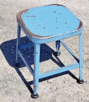Vintage Lyon Industrial Shop Stool Metal Chair Drafting Desk  -7 More Available • $64.95