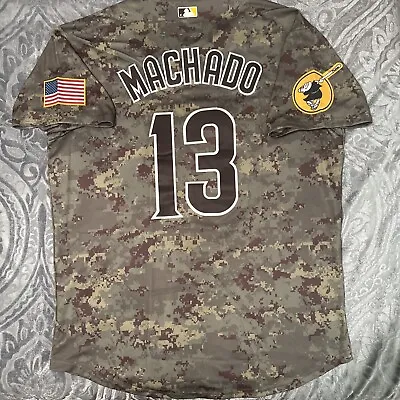 Manny Machado Jersey Camo Veteran USA #13 XL Stitched San Diego Padres • $79.99