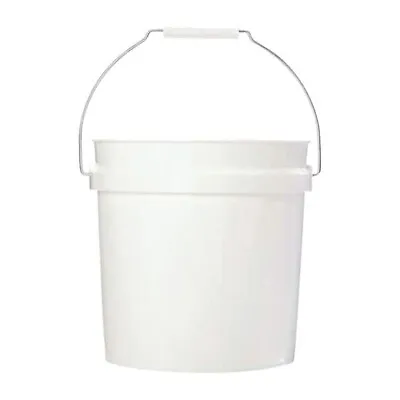 White Paint Bucket Made Of HDPE Steel Handle With Plastic Grip NEW - 2 Gallon • $5.83