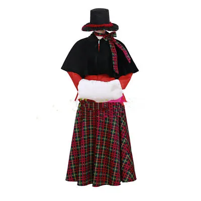 Charles Dickens Caroler Costume Victorian Yuletide Lady Christmas Fancy Dress • $47.29