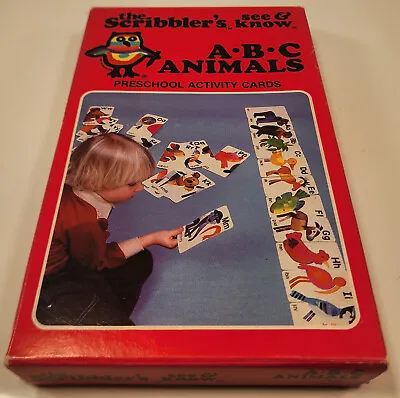 1981 Vintage Scribblers See & Know ABC Animal Cards Learning Educational 4580-20 • $13.49