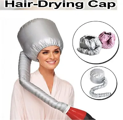 Home Hair Drying Cap Hairdressing Tool Soft Hood Bonnet Womens Hat Blow Dryer AU • $13.99