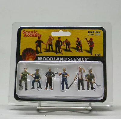 WOODLAND SCENICS ROAD CREW FIGURES 6 PIECES O GAUGE People Railroad WDS2761 NEW • $22.84