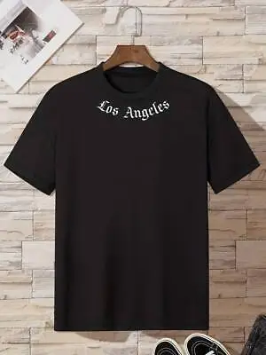 Mens LOS ANGELES T-Shirt Round Neck Soft Regular Casual All Occasions 8 COLOURS • £8.99
