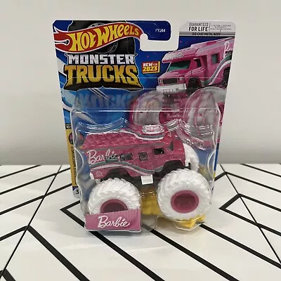 Hot Wheels Monster Trucks Barbie Camper 1:64 Scale Die-Cast Vehicle Ages 3+ • $6.99