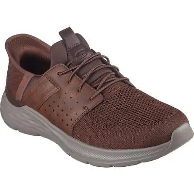 Skechers Garner Newick Brown Slip Ins Mens Hands Free Slip On Shoes Trainers • £67.99