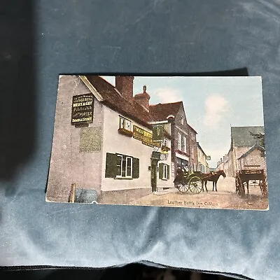 Vintage Postcard Leather Bottle Inn Cobham Aj • £0.99
