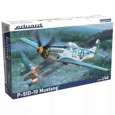 Eduard 84184 NA P-51D-10 Mustang Weekend Edition 1:48 Plastic Model Kit • £21.95