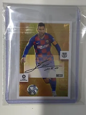 Lionel Messi #16 Panini Liga Este 2020-21 Series 10 Auto Printed Signed Sticker • £18.36