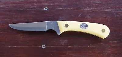Moore Maker USA Fixed Blade Knife 3100 Yellow Delrin Handles W/Sheath • $49.95