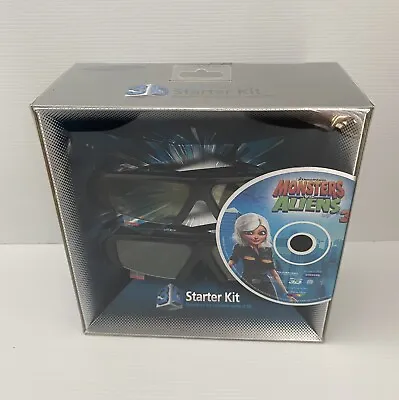 Samsung 3D Starter Kit Brand New Sealed 3D Glasses Monsters Vs Aliens Bluray DVD • $45