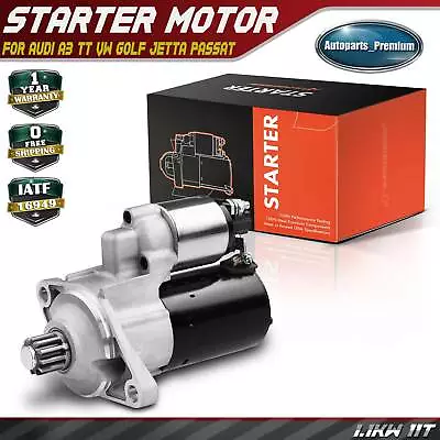 $79.99 • Buy Starter Motor For Audi A3 Quattro S3 TT Volkswagen Beetle 1.1 KW 12 Volt CCW 11T
