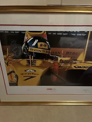 Damon Hill Farewell Signed Limited Print By DH No.931/950 By Mike Thompson • £35