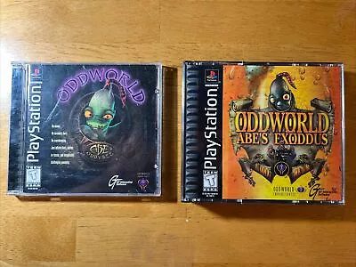 Oddworld Abe's Oddysee & Exodus - Sony Playstation 1 - Complete In Box  • $10