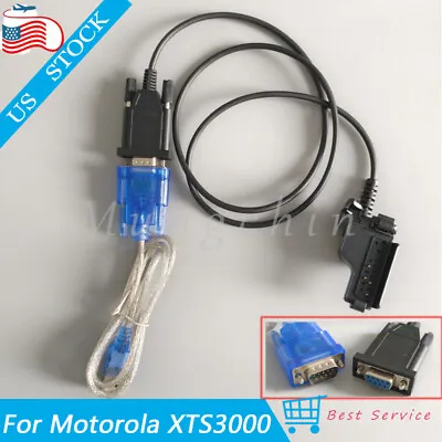 Set For Motorola XTS3000 I II & III Two Way Radio USB Programming Cable&Support • $52.02