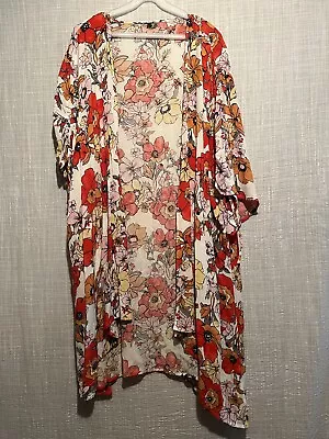 Maurices Floral Print  Kimono 3x • $9.99