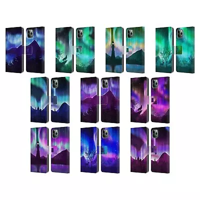 HEAD CASE DESIGNS NORTHERN LIGHTS LEATHER BOOK CASE FOR APPLE IPHONE PHONES • $18.95