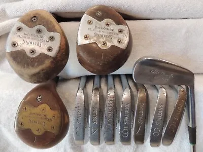 Vintage Spalding Robert Jones Jr Autograph Golf Club Set. 2-9 Irons. 123 Woods • $65