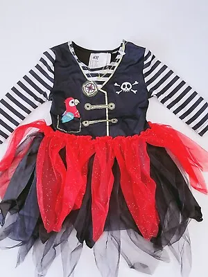 H & M Kids Girls Children Halloween Pirate Parrot Tutu Tulle Skirt Costume Dress • $36