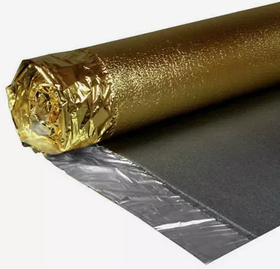 15m2 Roll - Riayk Gold 6mm - Acoustic Underlay For Wood Or Laminate Flooring • £53.75