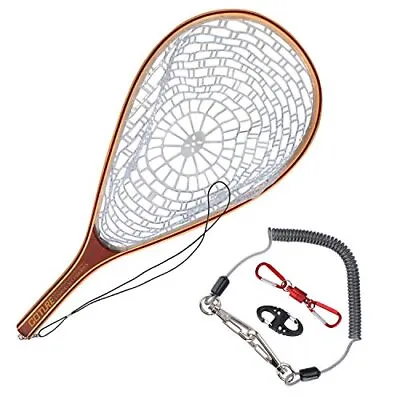 Fly Fishing Landing Trout Net Catch And Release Net - Wooden Frame With Soft ... • $56.53