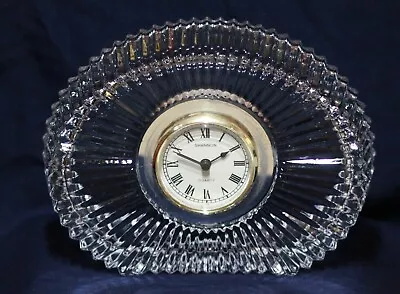 Mikasa Crystal Clock 6 Inches Tall 8 Inches Across In Excellent Condition • $15