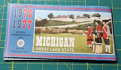 Vintage 1976 1977 Michigan Highway Map – Bicentennial • $5.99