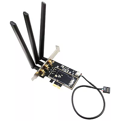 BCM94360CS 94331CSAX To Desktop PCIe Adapter WiFi Bluetooth 3 Antenna Hackintosh • £16.07