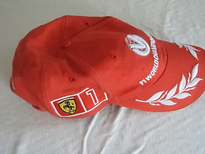 Michale Schumacher Hat Cap F1 World Champion 2000 Ferrari #1 Red Formula 1 Retro • $49