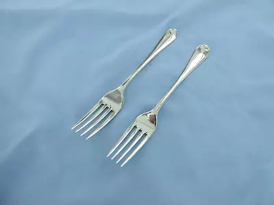 An Antique Pair Of Sterling Silver Old English Dessert Forkslondon 1821. • £70