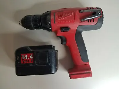 Milwaukee 1/2  Chuck Cordless Drill 14.4V W/ Battery 0612-20 Working No Charger • $44.95