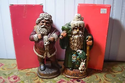 Lot Of 2 Memories Of Santa Resin Santa Claus Figurines 1872(1986) & 1897(1987) • $34.99