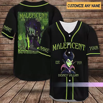 Maleficent Baseball Shirt Witch Evil Shirt Villain Jersey • $9.99