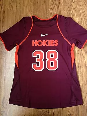 Nike Virginia Tech Hokies Womens Lacrosse #38 Stitched Maroon Game Worn Jersey • $19.99