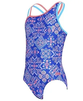 Zoggs Enchanted Crossback Swimsuit Age 9-10 Open Back Detail RRP £30 • £9.97